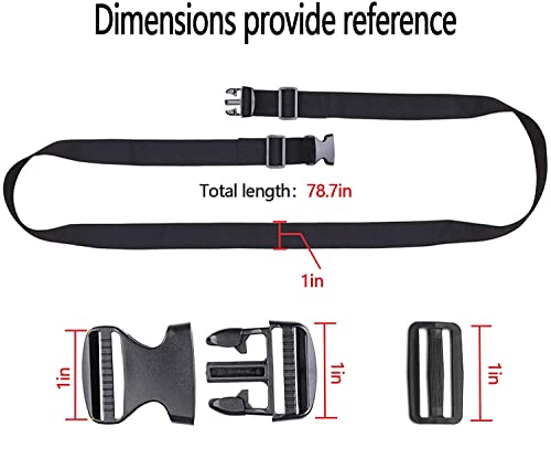 Adjustable Nylon Utility Straps with Quick-Release Buckle - 2 Pack