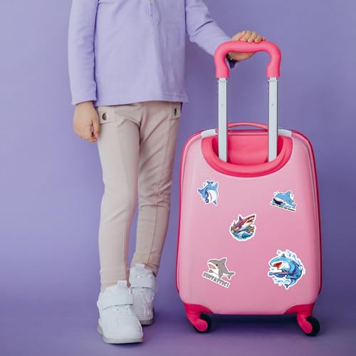 Shark Stickers 50 Pieces Vinyl Waterproof Decal for Laptop Water Bottle Phone Car Window Bike Motorcycle Stakeboard Scrapbook Sharks Sticker Gifts for Kid Teen Adult