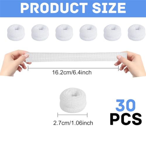 Finger Bandages - 30 Pack Cotton Tubular Finger Cots for Protection