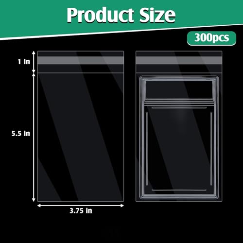 300 Pcs Graded Card Sleeves for Trading Cards & Sports Slabs