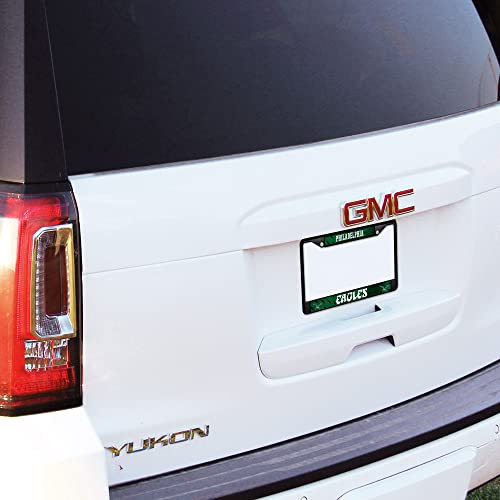 NFL Football Black Chrome License Plate Frame - 12" x 6" Auto Accessory