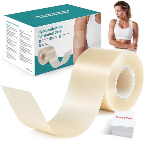 LinToButy Hydrocolloid Wound & Acne Patch Tape Roll 2in x 16ft, Flexible, Waterproof, Cut-to-Size