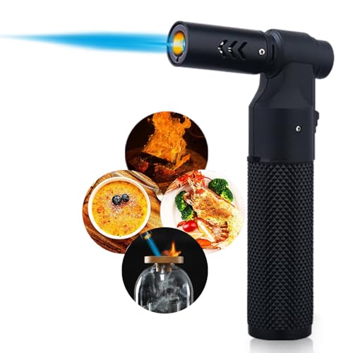 Butane Refillable Lighter with Piezo Ignition - Black