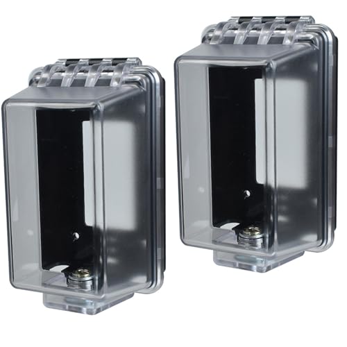 Outdoor Outlet Cover,Standard Single Gang Outlet Cover Weatherproof Enclosure,Rated for Wet Locations, Outdoor Electrical Box Waterproof Plug Covers, 2 pack