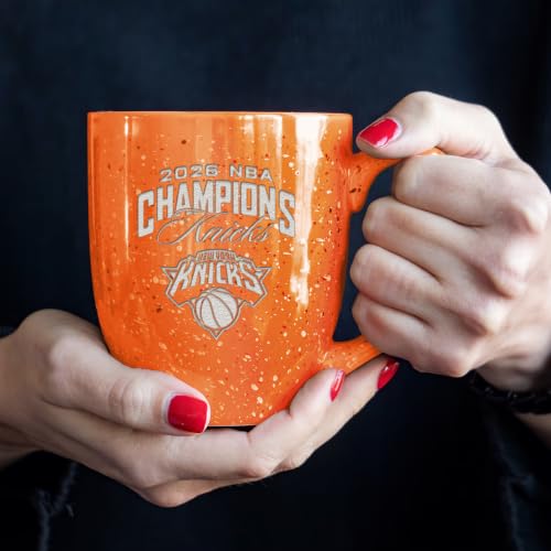 New York Knicks 16oz Laser Engraved Ceramic Coffee Mug - NBA Champions 2026