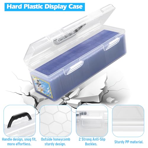 SUNEZLGO 2 Pack Card Storage Box for Toploader & Standard Cards, Large Capacity