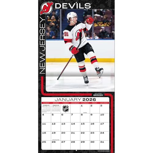 New Jersey Devils 2026 Wall Calendar - 12x12 Full-Color Photos