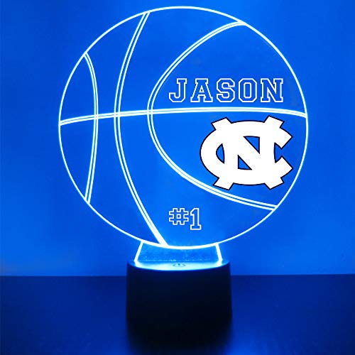 North Carolina Tar Heels LED Night Light - Personalized Sports Fan Lamp