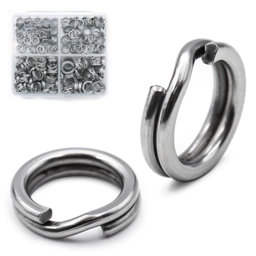 Fishing Split Rings - Heavy Duty Stainless Steel, 50 Pcs - 4#