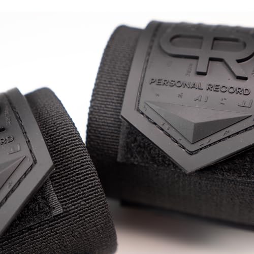 Elbow Wraps for Weightlifting - Heavy Duty, 25% More Elasticity, All Black