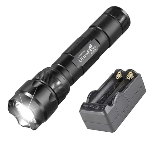 ULTRAFIRE Tactical Flashlight WF-502B 1000 Lumens - Single Mode Mini LED Flashlight,Bright Military-Grade Police Flashlight for Security, Camping and Emergency