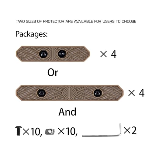 Brown Short Rail Covers with Cable Management for Mlok Systems