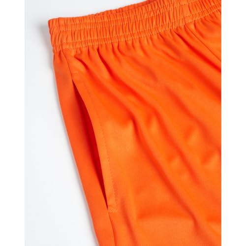 Boys Performance Active Short Set - Crewneck Tee & Shorts, 8-10 Grey/Orange