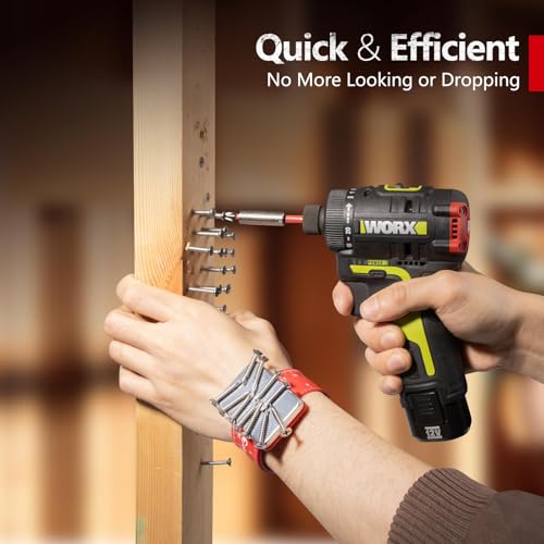 Magnetic Wristband for Holding Screws,Nails and Drill Bits,Tool Gift for Men,Christmas Gift for Men Who Have Everything,Cool Gadget,Stocking Stuffer for Dad,Husband,Boyfriend