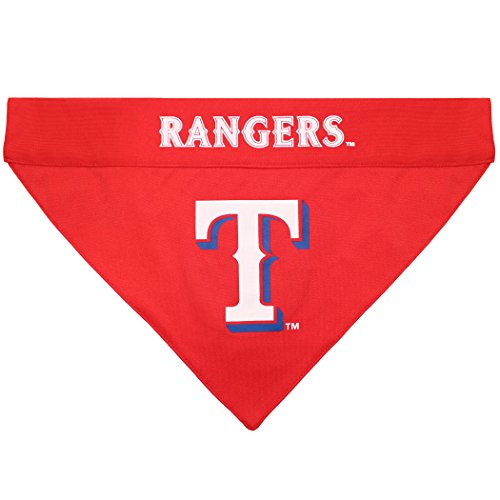 MLB Dog Bandana - Texas Rangers Reversible Pet Bandana, Small/Medium