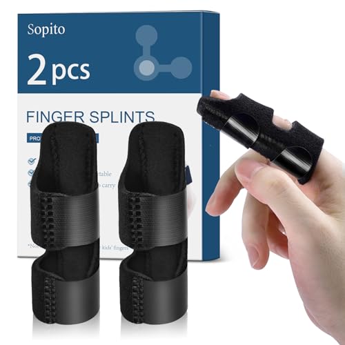 Finger Splints for Index, Middle & Ring Fingers - 2 Pack