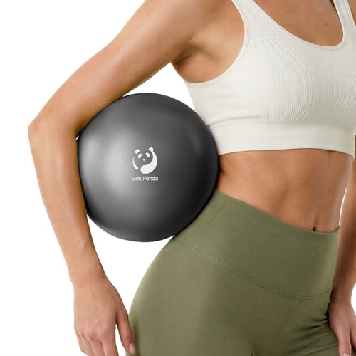 9 Inch Anti-Burst Small Exercise Ball - Black for Pilates & Yoga
