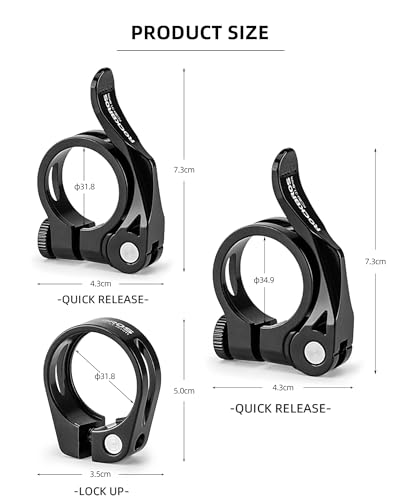 Quick Release Bike Seat Post Clamp - 31.8mm Aluminum Alloy