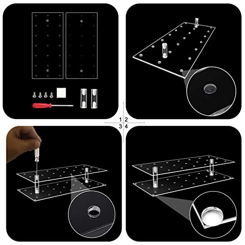21-Hole Acrylic Cake Pop Stand - Multi-Purpose Dessert Display