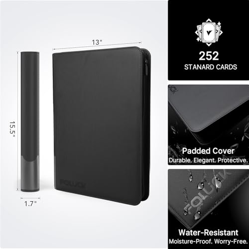 Trading Card Binder with 252 Top Loaders & Sleeves - Protect Your Collection