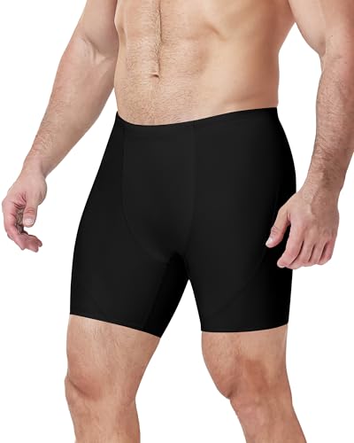 Men's Swim Jammers Quick-Dry Compression Shorts - Medium Black