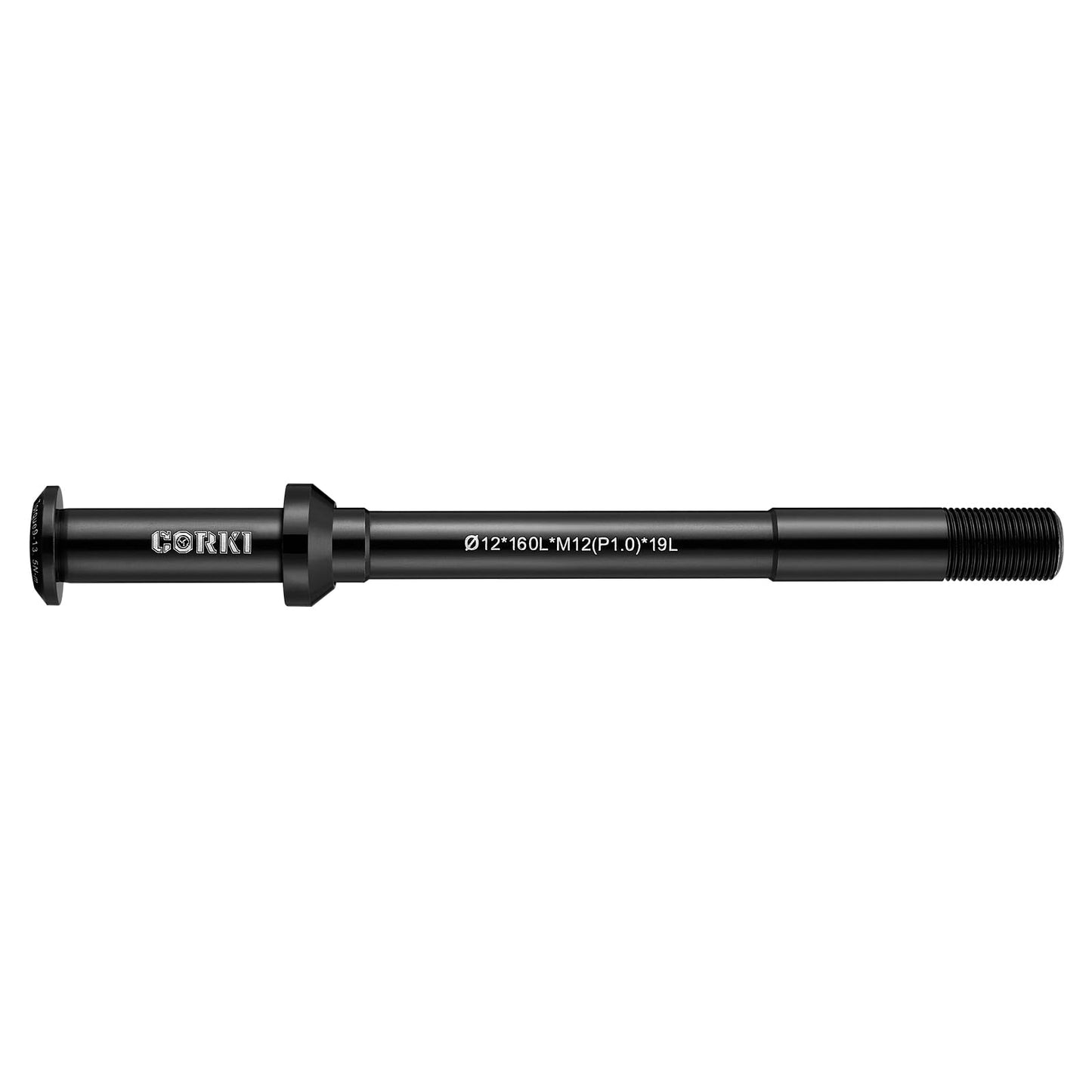 corki Cycles Thread Pitch 1.0mm-12mm Bike Hubs Thru Axle Adapter Boost Forks (12mm x 120/124/138/160/168/174/180/185mm) for Rod MTB Grave Bicycle Front Rear Wheel (No Handle, 1.0-12mm * 160mm)