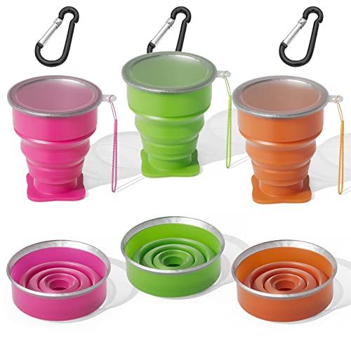 Collapsible Silicone Travel Cup - 200ml Portable Folding Mug - Green