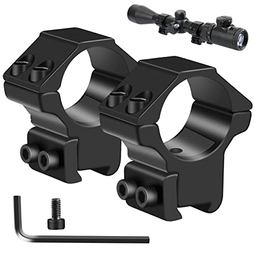 1 Inch Dovetail Scope Rings, 2 Pack Medium Profile for 11mm Rails