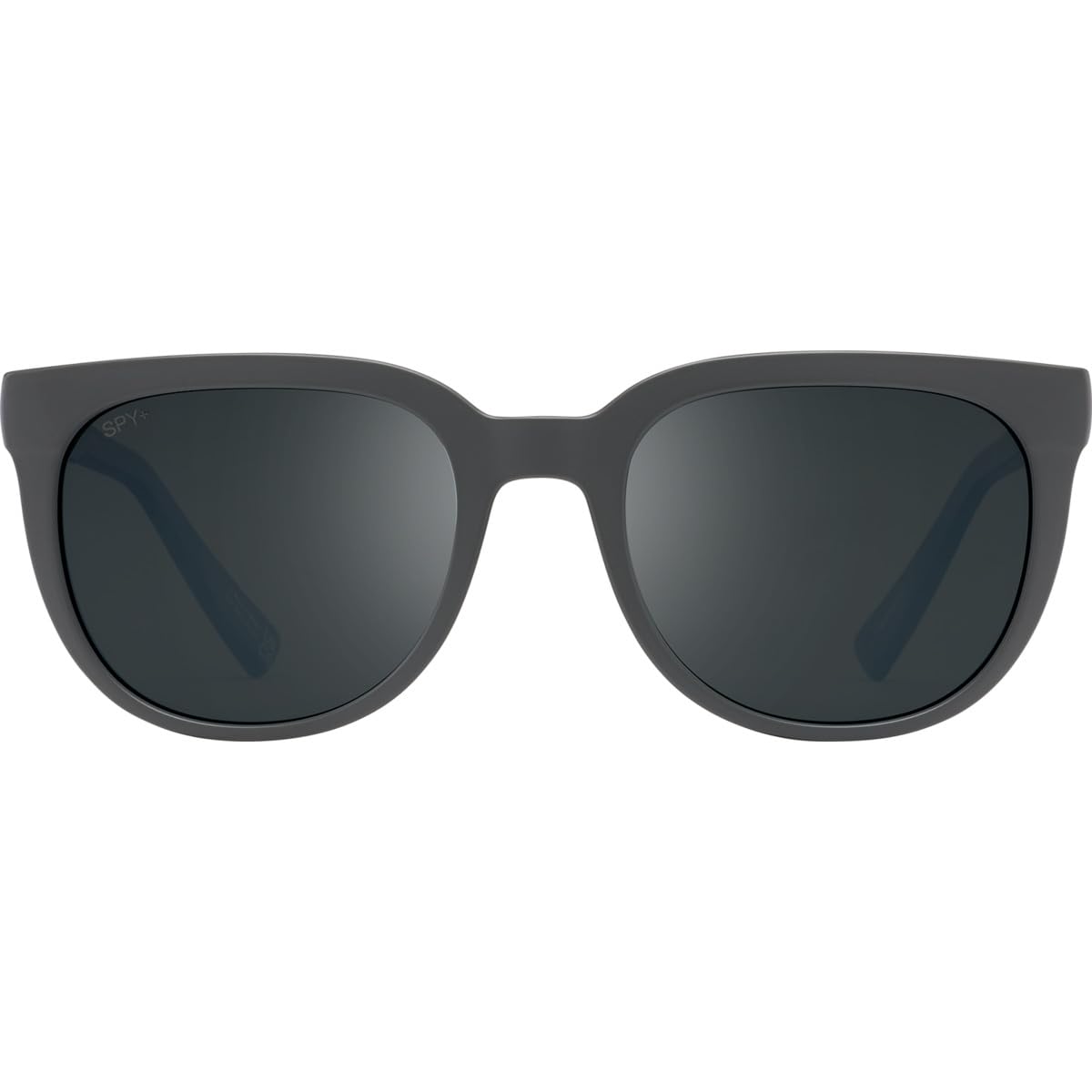 SPY OPTIC Bewilder, Round Sunglasses, Color and Contrast Enhancing Lenses, Matte Gunmetal - Gray with Black Spectra Mirror Polarize Lenses