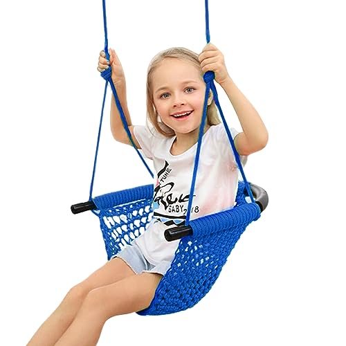 JKsmart Blue Kids Swing Seat 1 Pack Heavy Duty Rope Play Set Indoor Outdoor