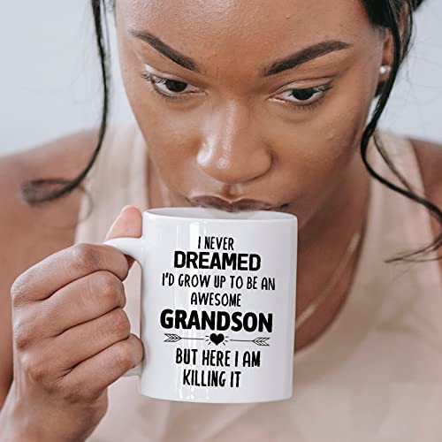 Funny Coffee Mug Gift for Grandson - Awesome Grandson 11oz