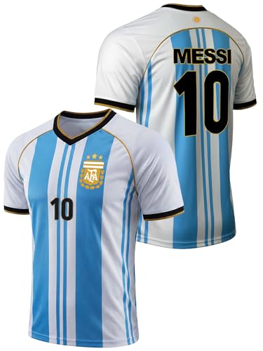 Kids Argentina Soccer Shirt - Lionel Messi #10 - Large