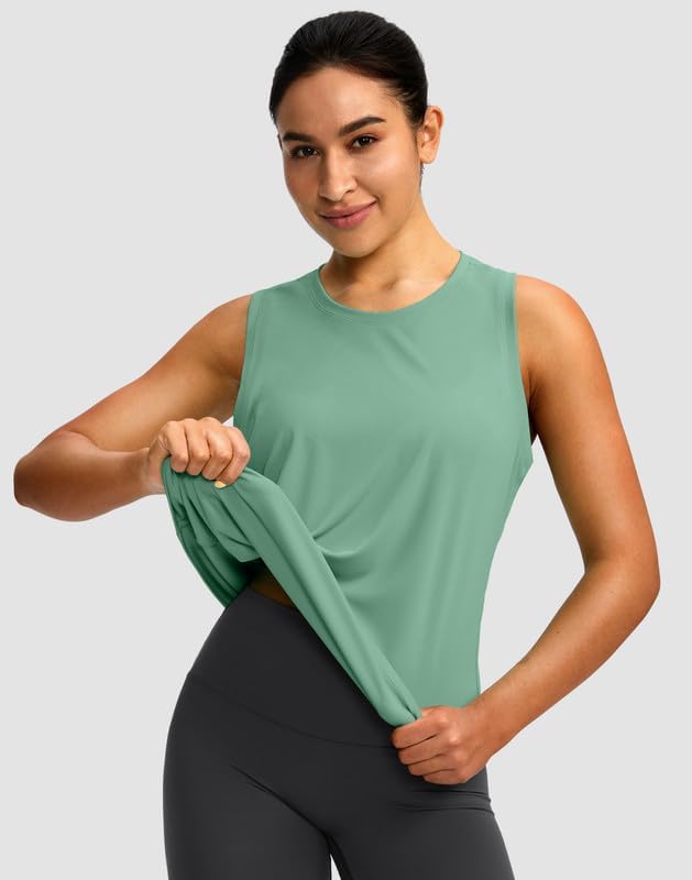 Skiennix Women's Racerback Workout Tank Tops - Sleeveless Loose Fit Yoga & Running Shirts