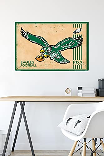 Philadelphia Eagles Retro Logo Wall Poster - Unframed 22.4" x 34"