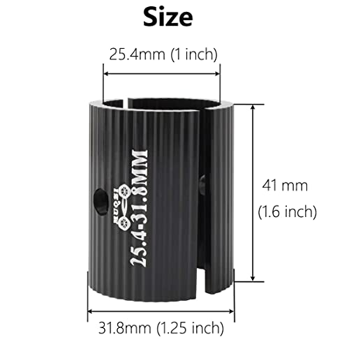 Bike Handlebar Shim Adapter 25.4-31.8mm - Black