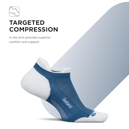 Feetures Elite Golf Max Cushion Tab Ankle Sock Large Bluebird 1 Pair