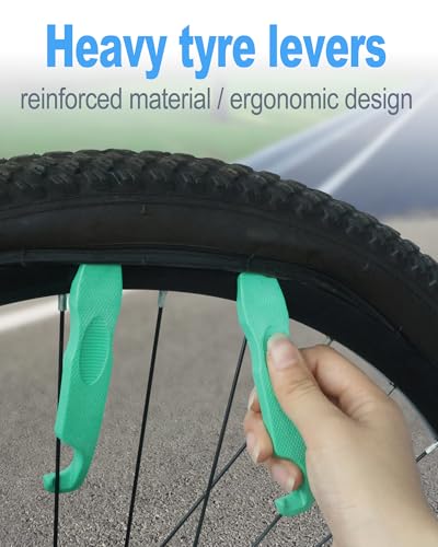 Bike Tire Repair Kit with Heavy-Duty Levers and Patches
