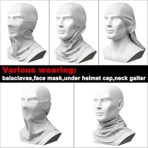 Quick-Dry Balaclava - UPF50 Sun & Dust Protection - Grey, One Size