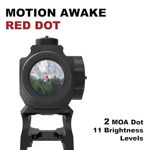 Compact Red Dot Sight with Shake Awake Technology - 2 MOA, IPX7 Waterproof, 11-Level Brightness, Fits 20mm Rail