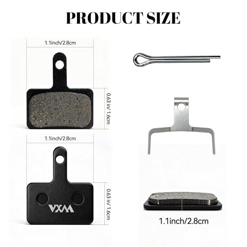 Copper Fiber Semi-Metallic Bike Brake Pads - 4 Pack for Mountain Bikes