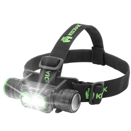 Kodiak Rechargeable 3000 Lumen Headlamp with Detachable Work Light & Magnetic Base