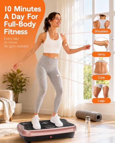Vibration Plate Exercise Machine for Weight Loss - Rose Gold