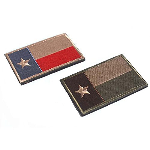 Texas State Flag Tactical Morale Patch - Desert Badge - D