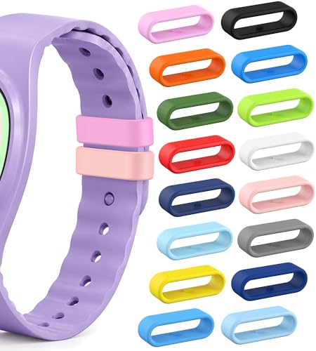 16Pcs Silicone Wristband Keeper Clips - Multicolor Security Locks