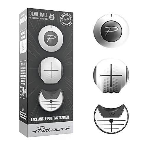 PuttOUT Devil Ball Face Angle Trainer for Better Putting Practice