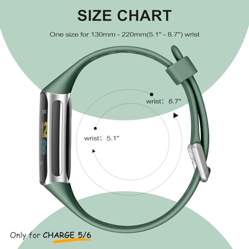 Breathable Waterproof Sport Band for Fitbit Charge 5/6 - Black & Slate Blue & Dark Green