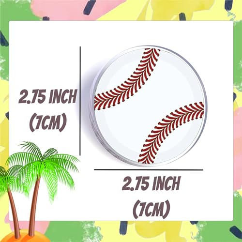 Personalized Acrylic Baseball & Soccer Bag Charms with Inserts