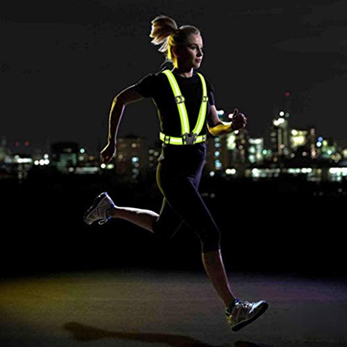 DRESBE Reflective Vest Gear Unisex Warning Vests Adjustable Laser Safety Band for Night Running Cycling Jogging Walking
