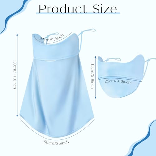 Sun Protection Face Mask & Neck Gaiter Scarf - Pink & Blue