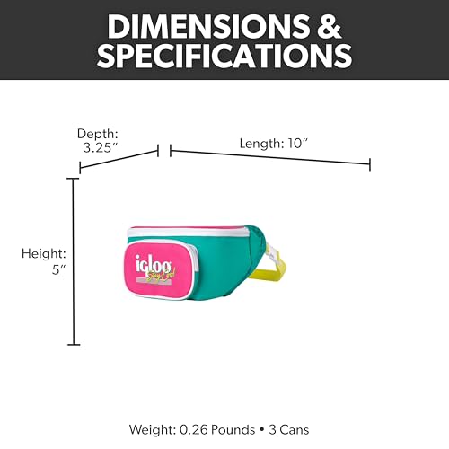 Insulated Fanny Pack Cooler - Retro Crossbody Bag for Travel